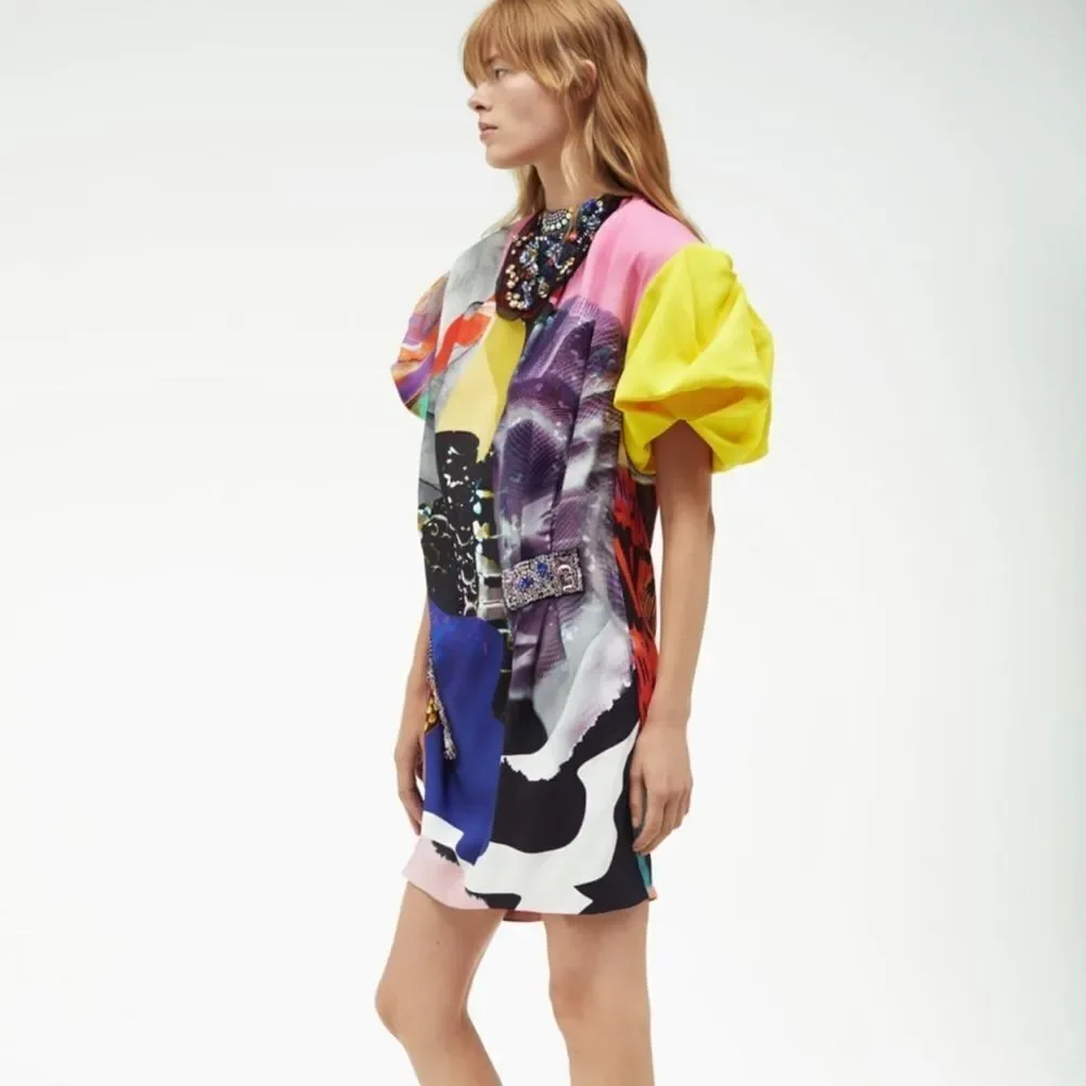 Zara limited edition jewel printed dress NWT - Picture 3 of 8